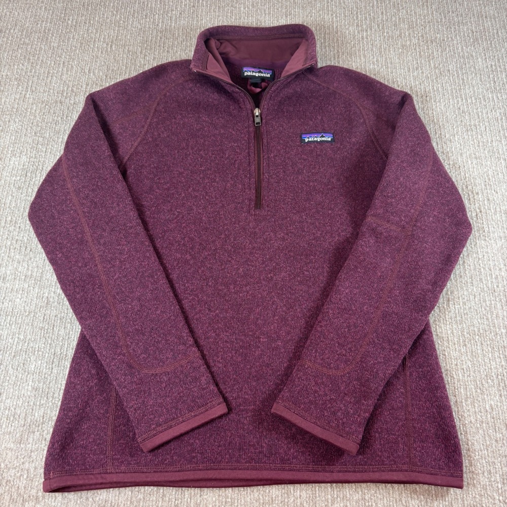 Patagonia Better Sweater 1/4 Zip Pullover Womens Small Dark Currant Purple 25528